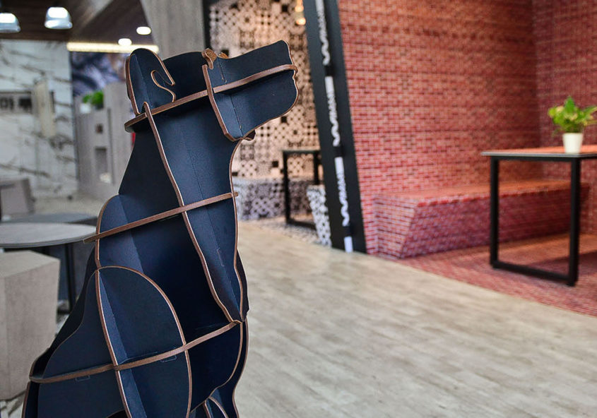 Life-size figurine made entirely out of Melatone Compact Laminates