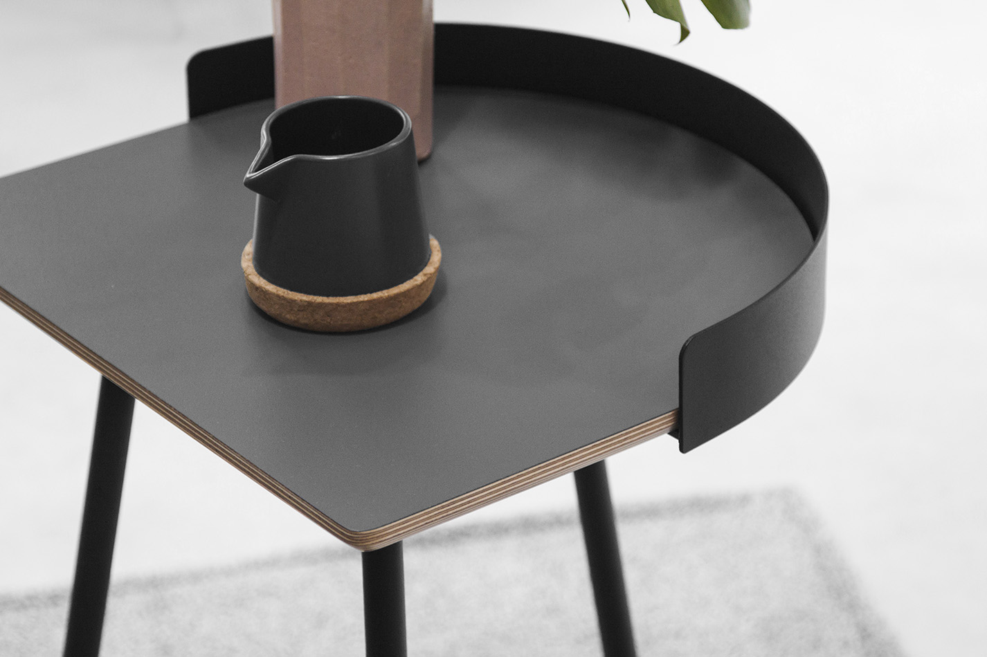 Side table made by Clean Touch Anti-Fingerprint laminate